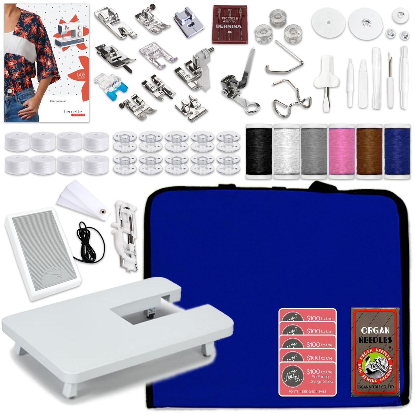 Bernette B05 Academy Sewing Machine Deluxe Bundle by The Fashion Class