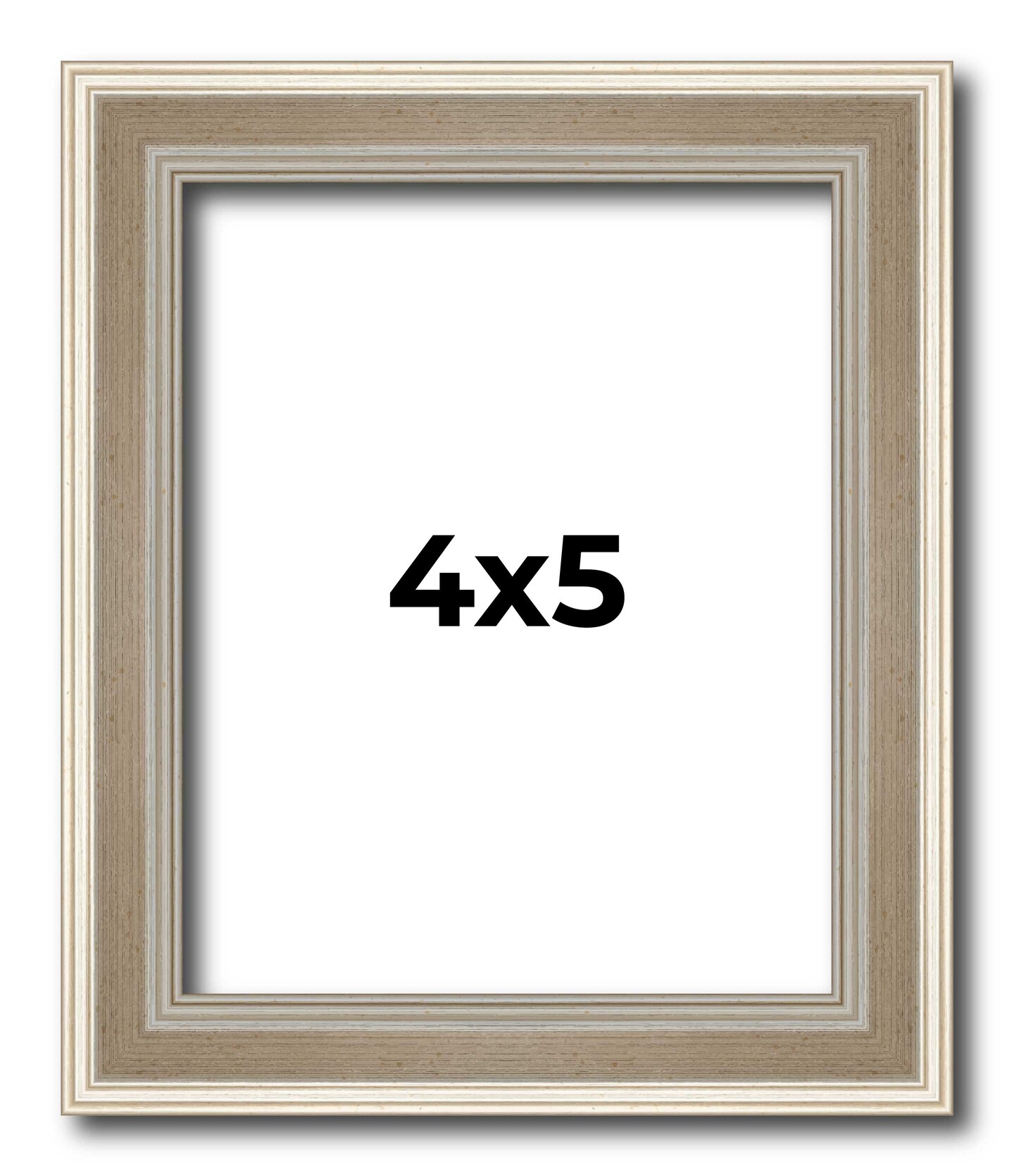 Photo Size Classic Modern Silver Frame - UV Acrylic, Foam Board Backing, Hanging Hardware