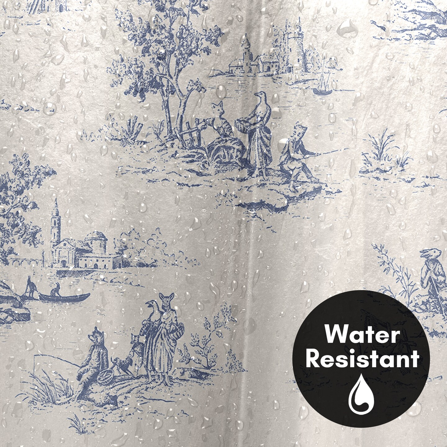 Americanflat 71x74 Animal Jouy Shower Curtain - 100% Polyester Shower Curtain