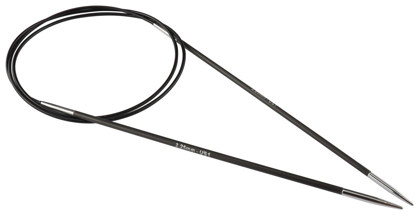 KnitPro-Karbonz Fixed Circular Knitting Needles 24&#x22;-Size 1/2.25mm