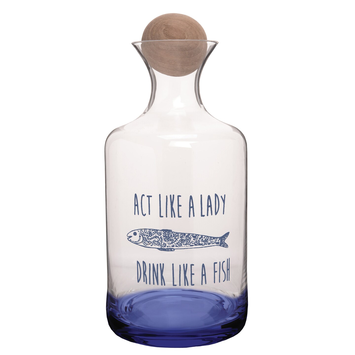 Act Like A Lady Drink Like a Fish Decanter Coastal Beach Decor Decoration