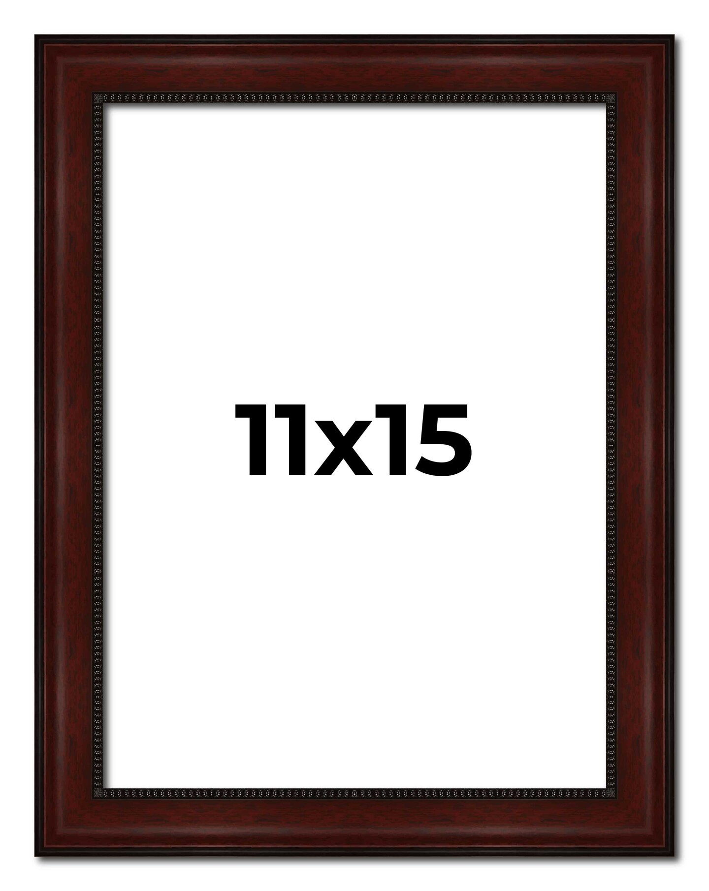 11x15 Distressed Brown Picture Frame - UV Acrylic, Foam Board Backing, Hanging Hardware