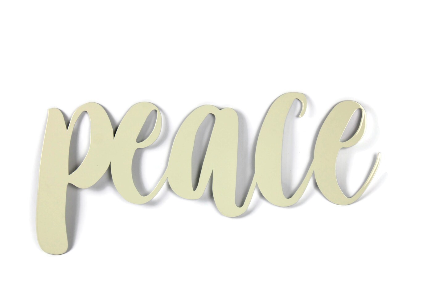 peace Metal Script Word Sign 13 to 19 Inches Wide | MakerPlace by