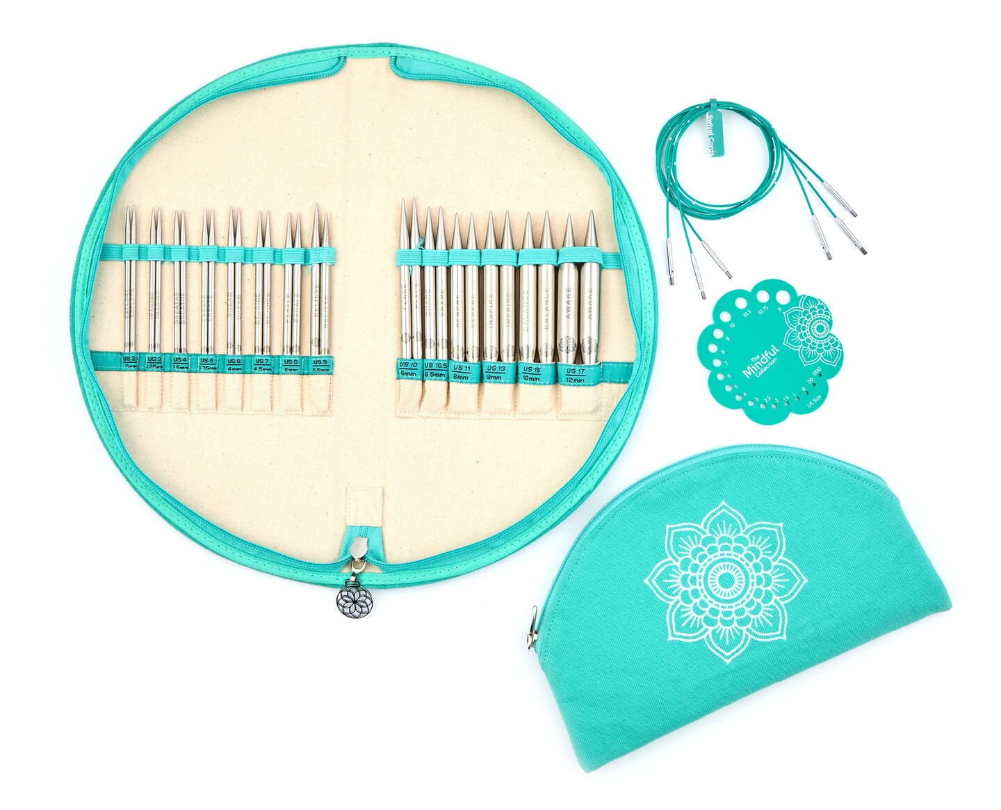 KnitPro-Mindful Affection Interchangeable Knitting Ndle Set -14 Pair Of Needles - 5"