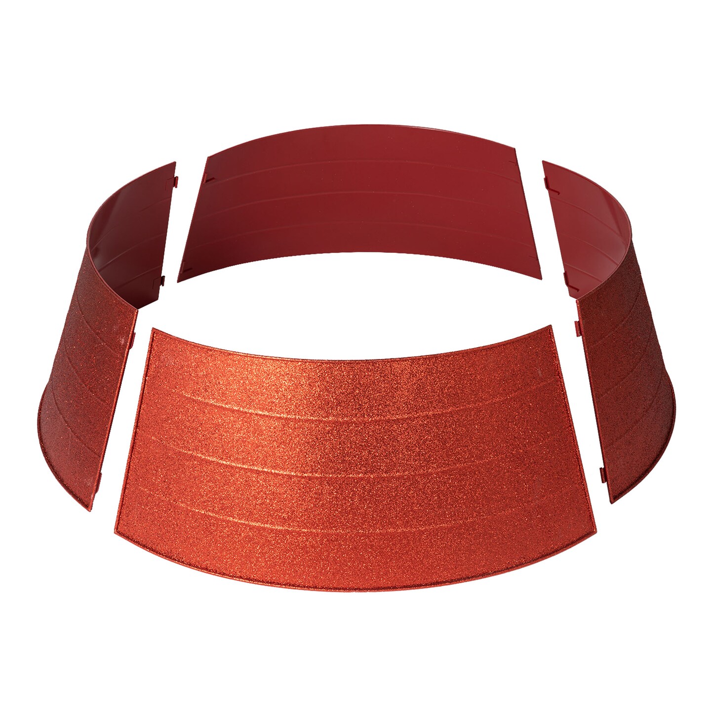 25.75&#x22;D/40.5&#x22;D Gold/Red Metal Glitter Tree Collar
