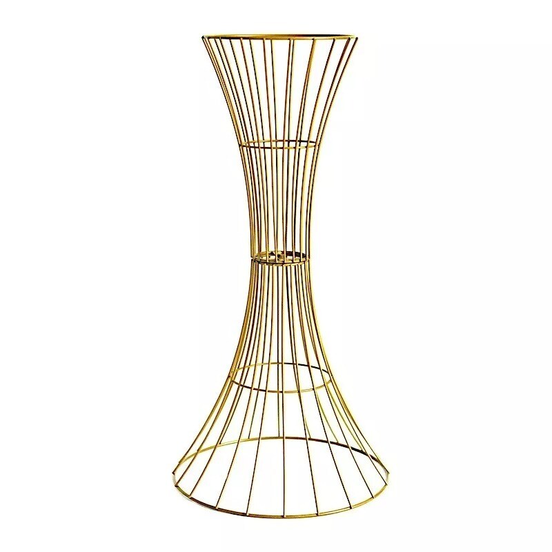 48&#x22; Gold Reversible Trumpet Metal FLOWER STAND Centerpiece Pedestal Party Events