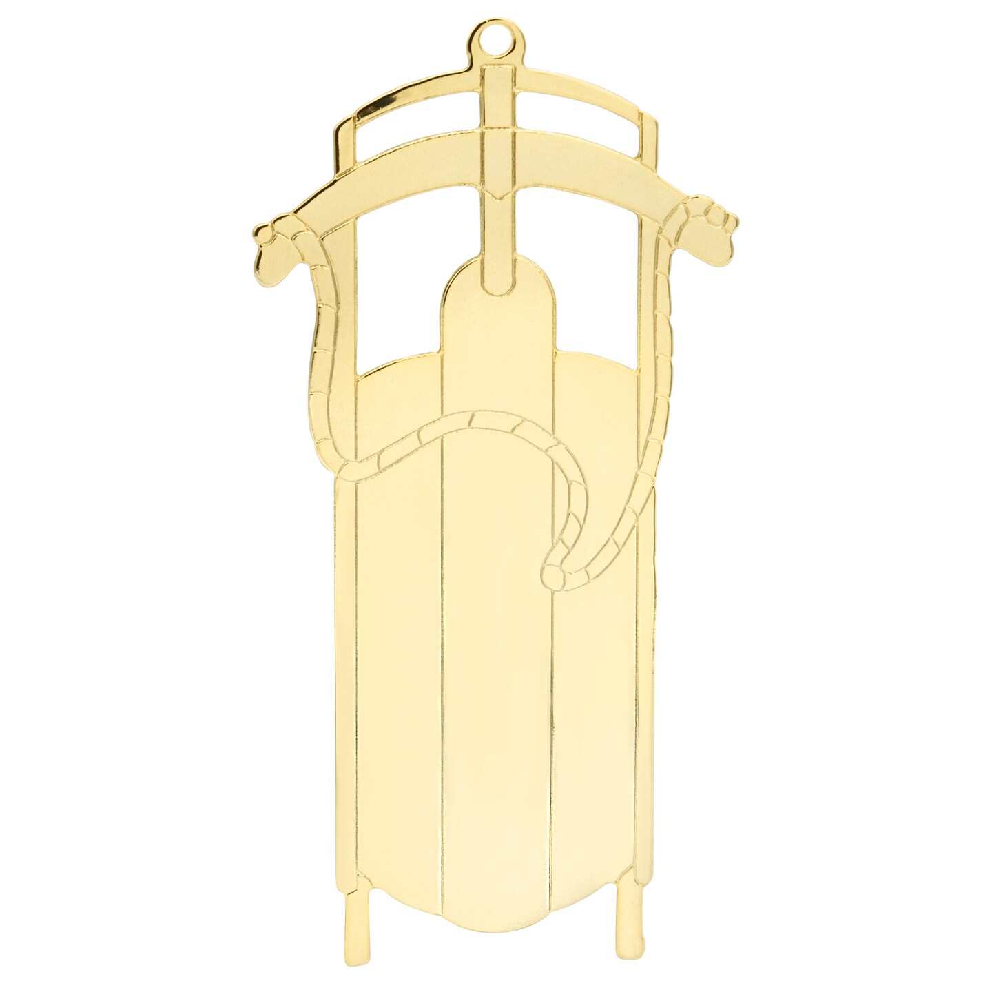 Gloria Duchin Gold Metal Sled Christmas Tree Ornament
