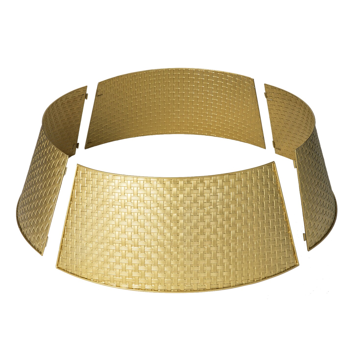 40.5&#x22;D/26&#x22;D Gold/Black Metal Tree Collar