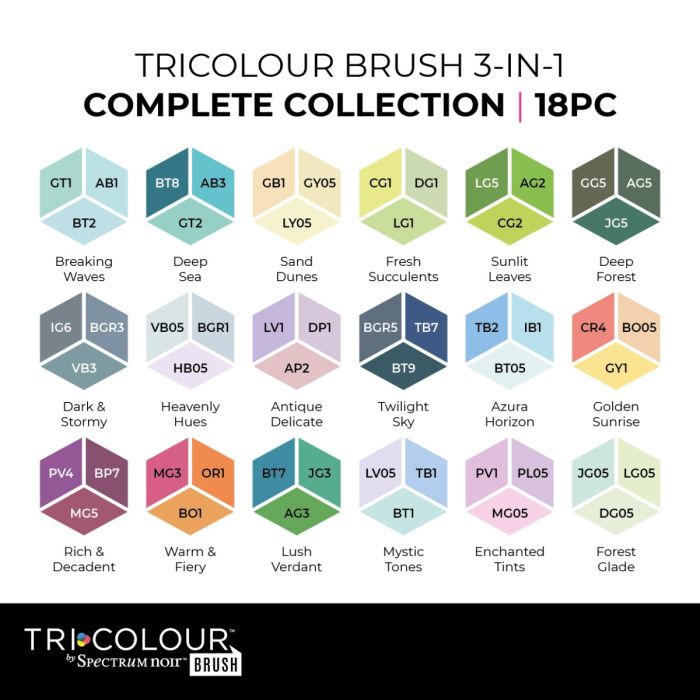 Ombre Brush Alcohol Marker Set Spectrum Noir + Bag