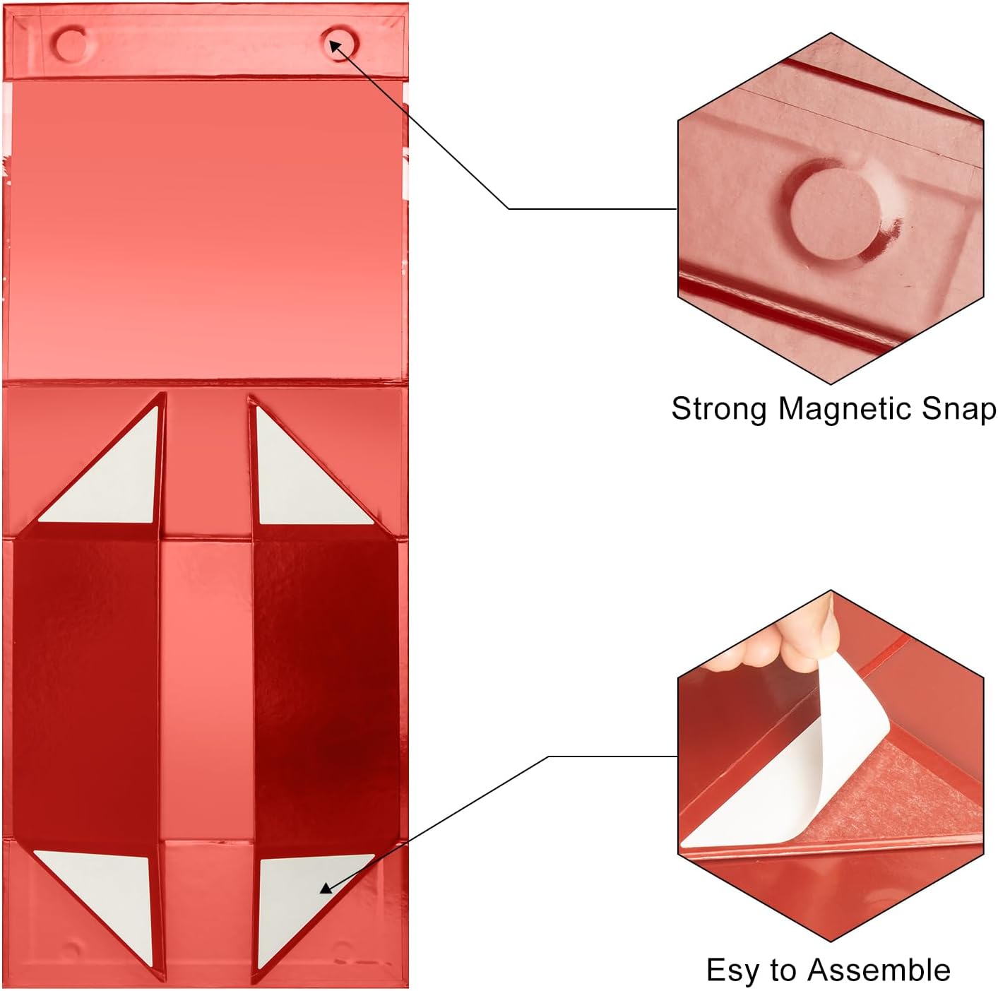 Christmas Gift Boxes with Lids, 9x7x3.5 Inches Luxury Xmas Eve