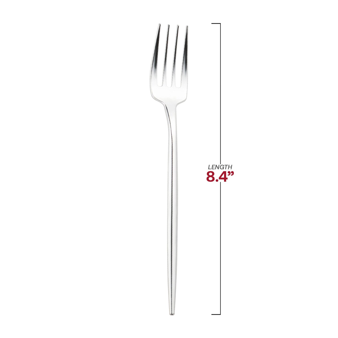 Shiny Silver Moderno Disposable Plastic Dinner Forks (300 Forks)