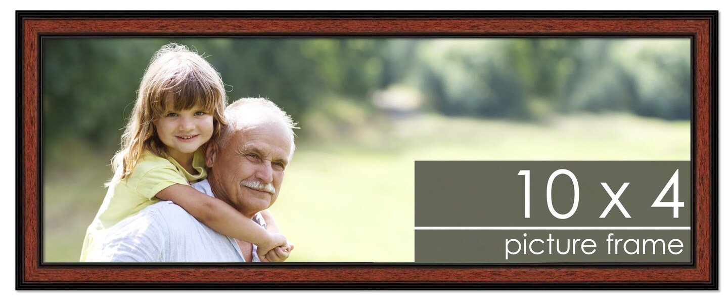Panoramic Simple Brown Picture Frame - UV Acrylic, Foam Board Backing, Hanging Hardware