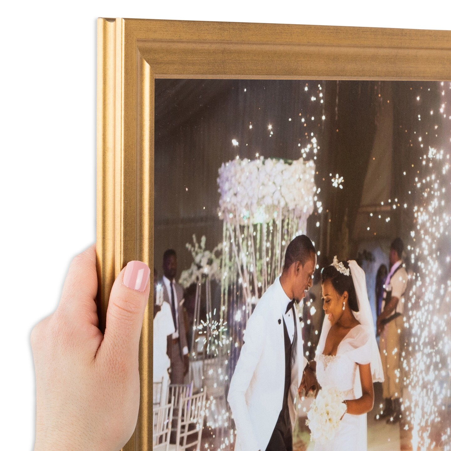 ArtToFrames 8x10 Inch  Picture Frame, This 1.25 Inch Custom MDF Poster Frame is Available in Multiple Colors, Great for Your Art or Photos - Comes with Regular Glass and  Corrugated Backing (A50DY)
