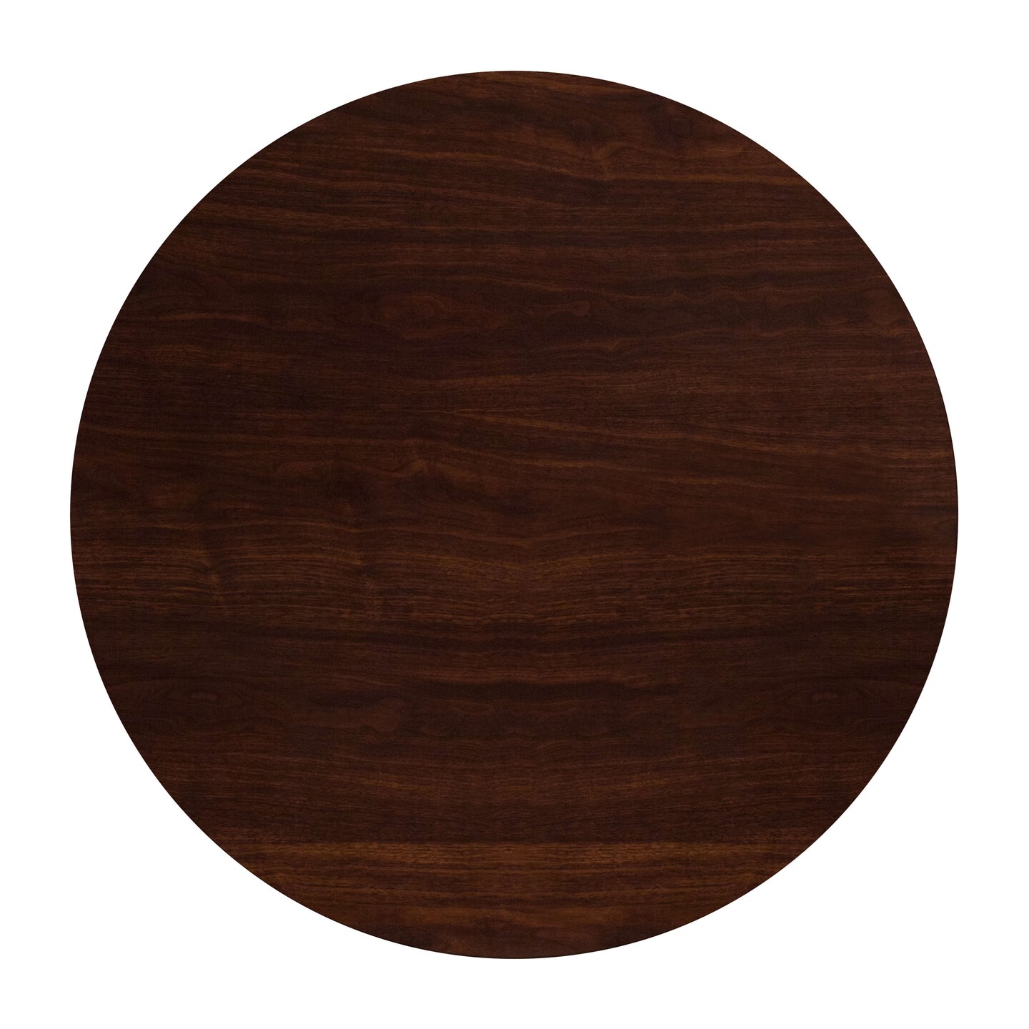 Emma and Oliver 48" Round High-Gloss Resin Table Top with 2" Thick Drop-Lip