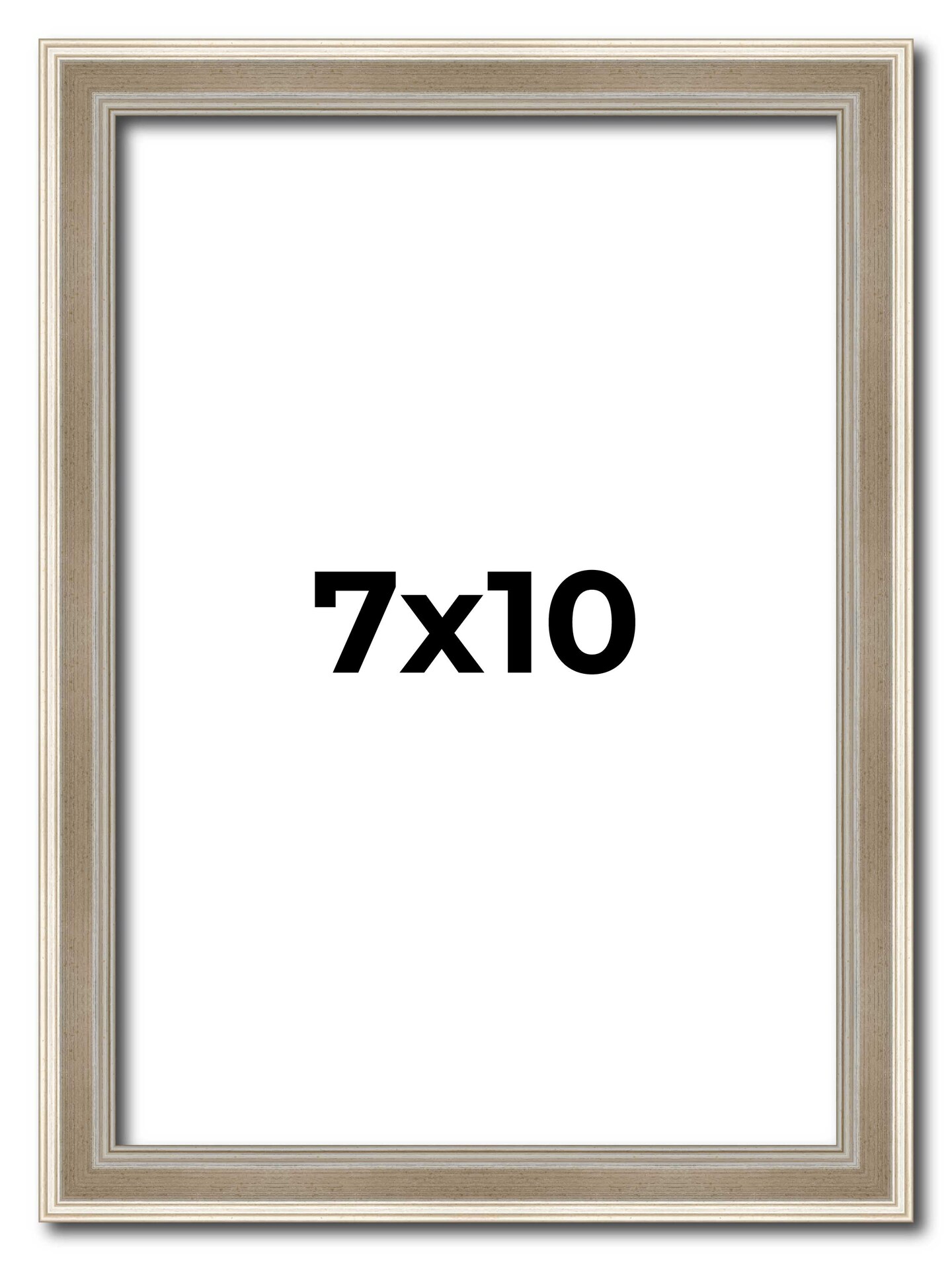 Photo Size Classic Modern Silver Frame - UV Acrylic, Foam Board Backing, Hanging Hardware