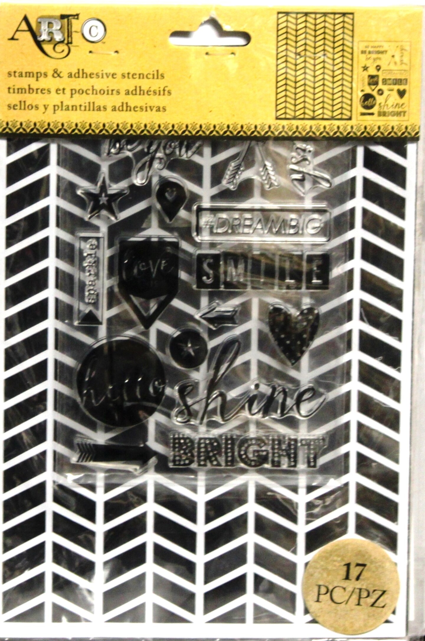 Art-C Stamp &#x26; Adhesive Stencil Set