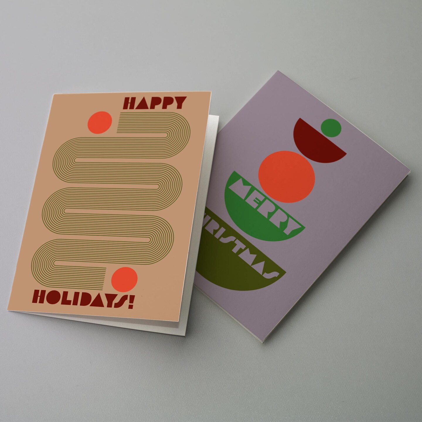 Modern Abstract Christmas Cards - 24-Pack of Holiday Greeting Cards with 6 Unique Geometric Designs, Perfect for Sharing Merry Christmas &#x26; Happy Holiday Wishes, Blank Inside for Personalized Messages - Stylish and Contemporary Festive Stationery Set