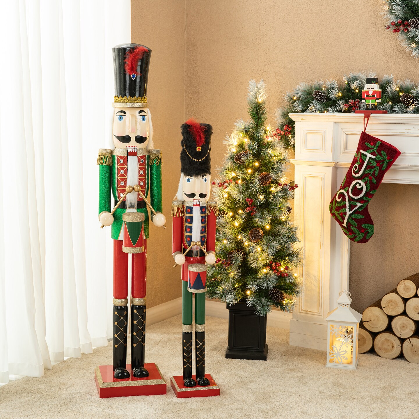 42&#x22;H Wooden Christmas King/Soldier Nutcracker Porch Decor