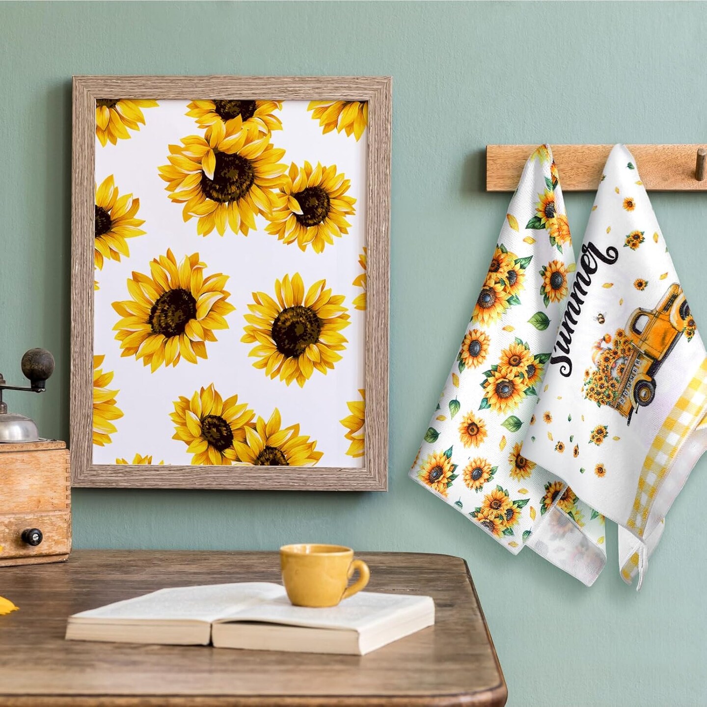 20 Pcs Seasonal Kitchen Towels Decorative Set Halloween Christmas Winter Valentines Day Holiday Hand Dish Towels 16 x 24 Inch Tea Towels Cute Dishcloths Wash Cloths with Hanging Loop(Truck)