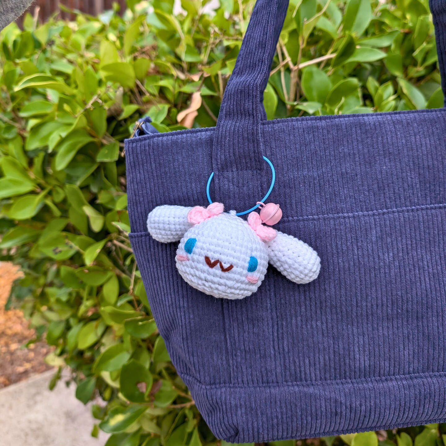 Cinna Roll Crocheted Plush Keychain | Bag Charm Accessory