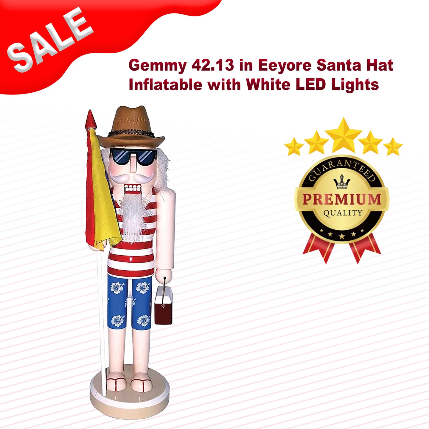 Santa&#x27;s Workshop 14 in Day at the Beach Nutcracker Figurine