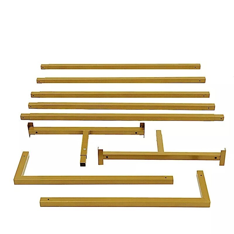 8 feet Gold Metal Square Backdrop Stand Wedding Arch Party Events Decorations