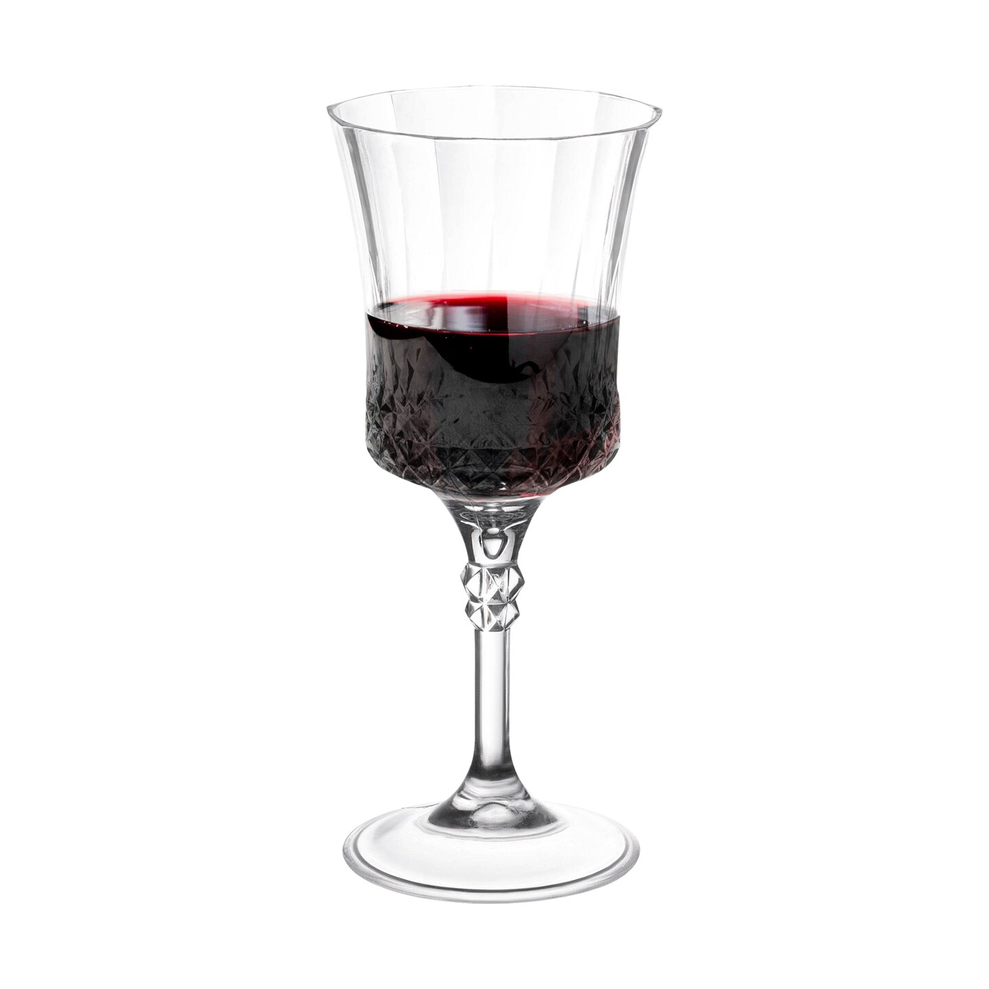 Crystal Cut Plastic Wine Goblets - 11 oz. (48 Goblets)