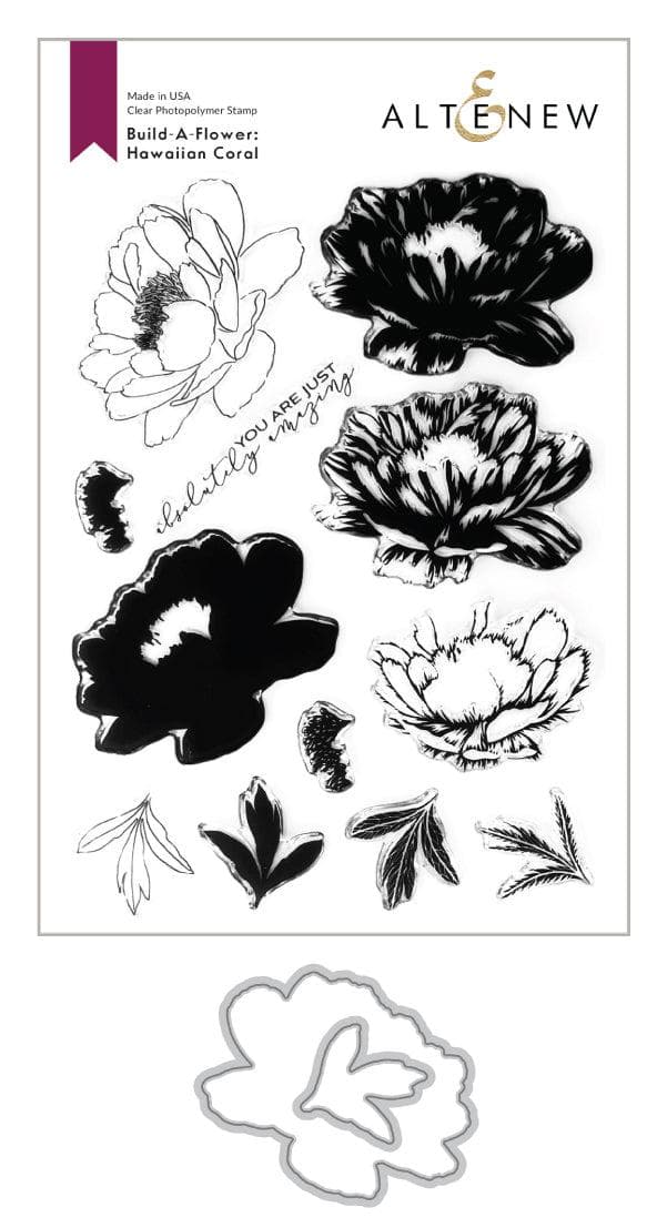 Build-A-Flower: Hawaiian Coral Layering Stamp &#x26; Die Set
