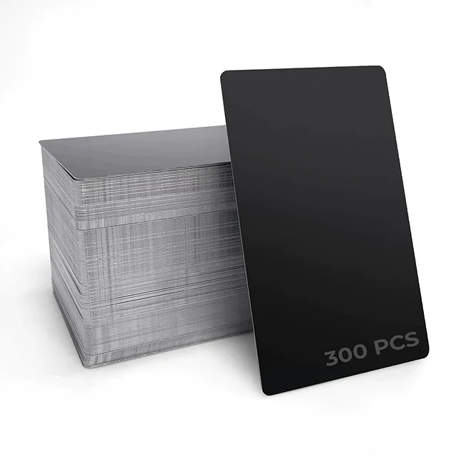 Frosted Black Metal Business Cards 300pcs