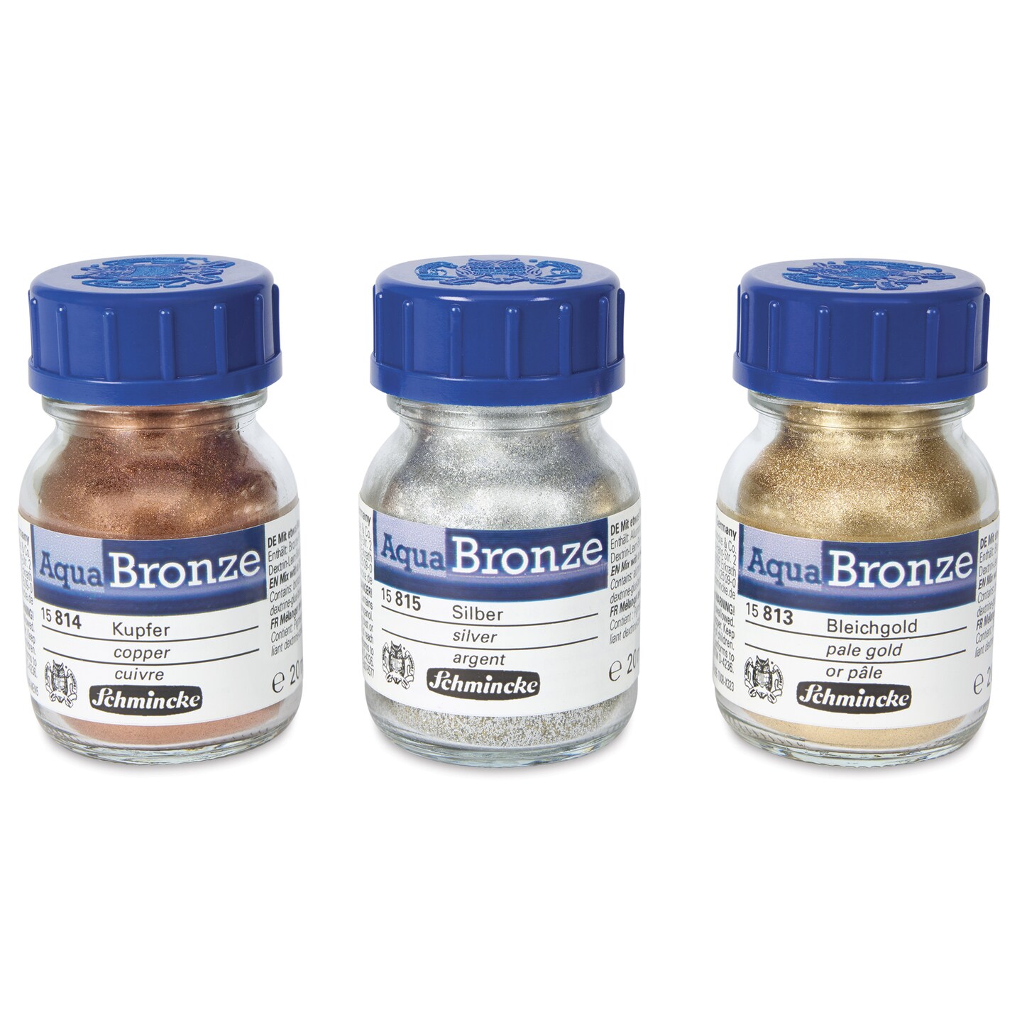 Schmincke Aqua Bronze Powders - Set of 3, 20 ml