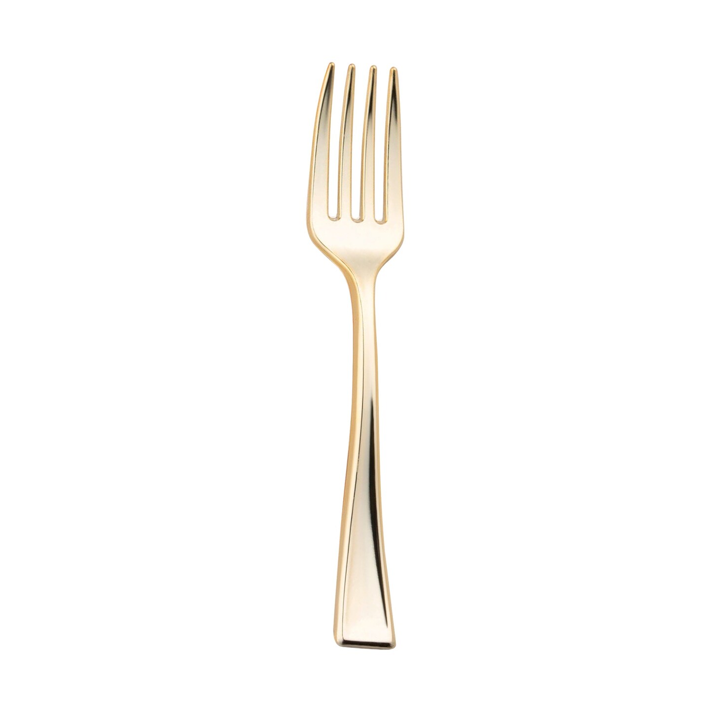 Shiny Metallic Gold Mini Plastic Disposable Tasting Forks (600 Forks)