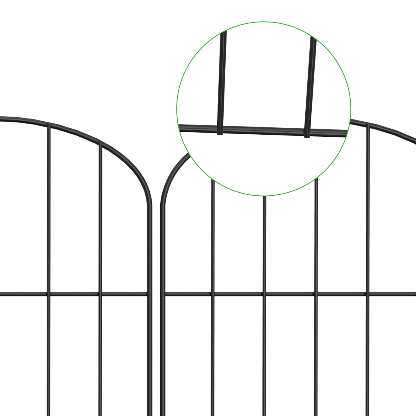 Decorative Garden Fence Fencing 10 Pack, 36in (H) x 10.8ft (L) Rustproof Metal Wire Panel Border Animal Barrier for Dog, Flower Edging for Yard Landscape Patio Outdoor Decor