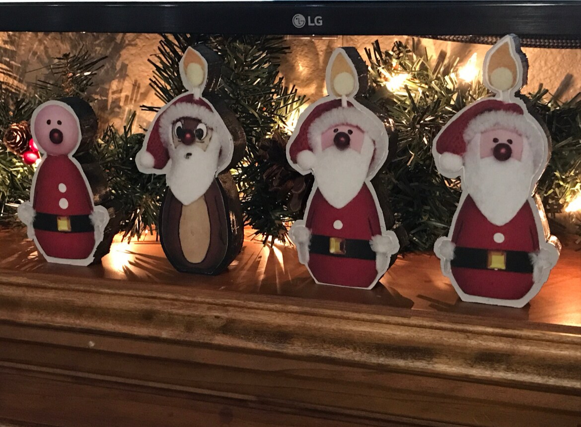Disney Chip and Dale Mischief Santa Candle Set Vintage Cartoon Pluto's Christmas Tree Home Accent Mantel Decor