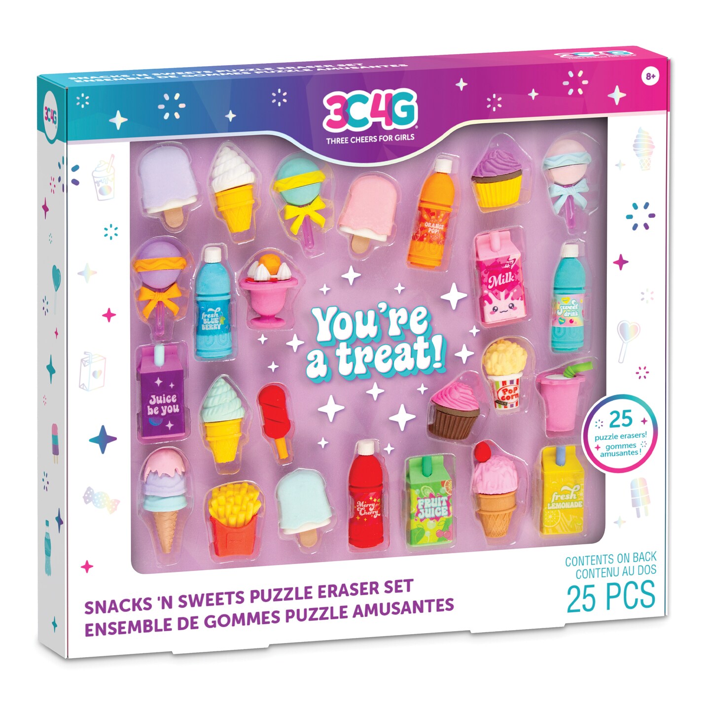 3C4G: Snacks &#x27;N Sweets Puzzle Eraser Set