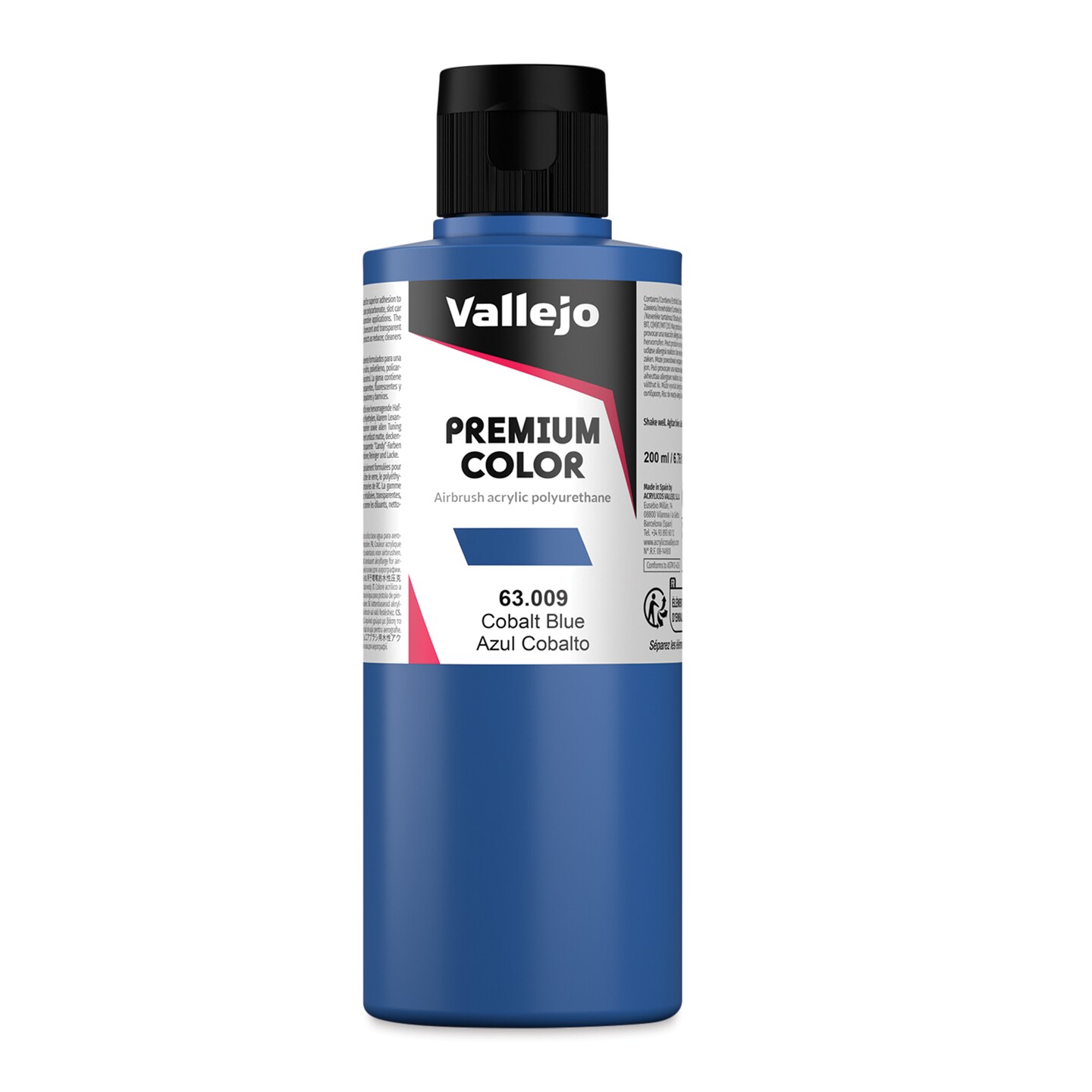 Vallejo Premium Airbrush Colors - 200 ml, Cobalt Blue