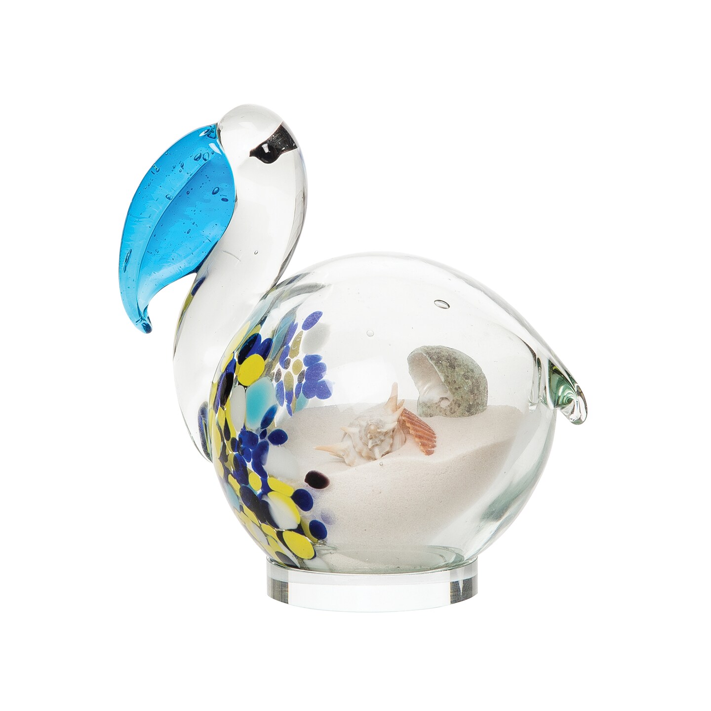 Glass Pelican Figurine