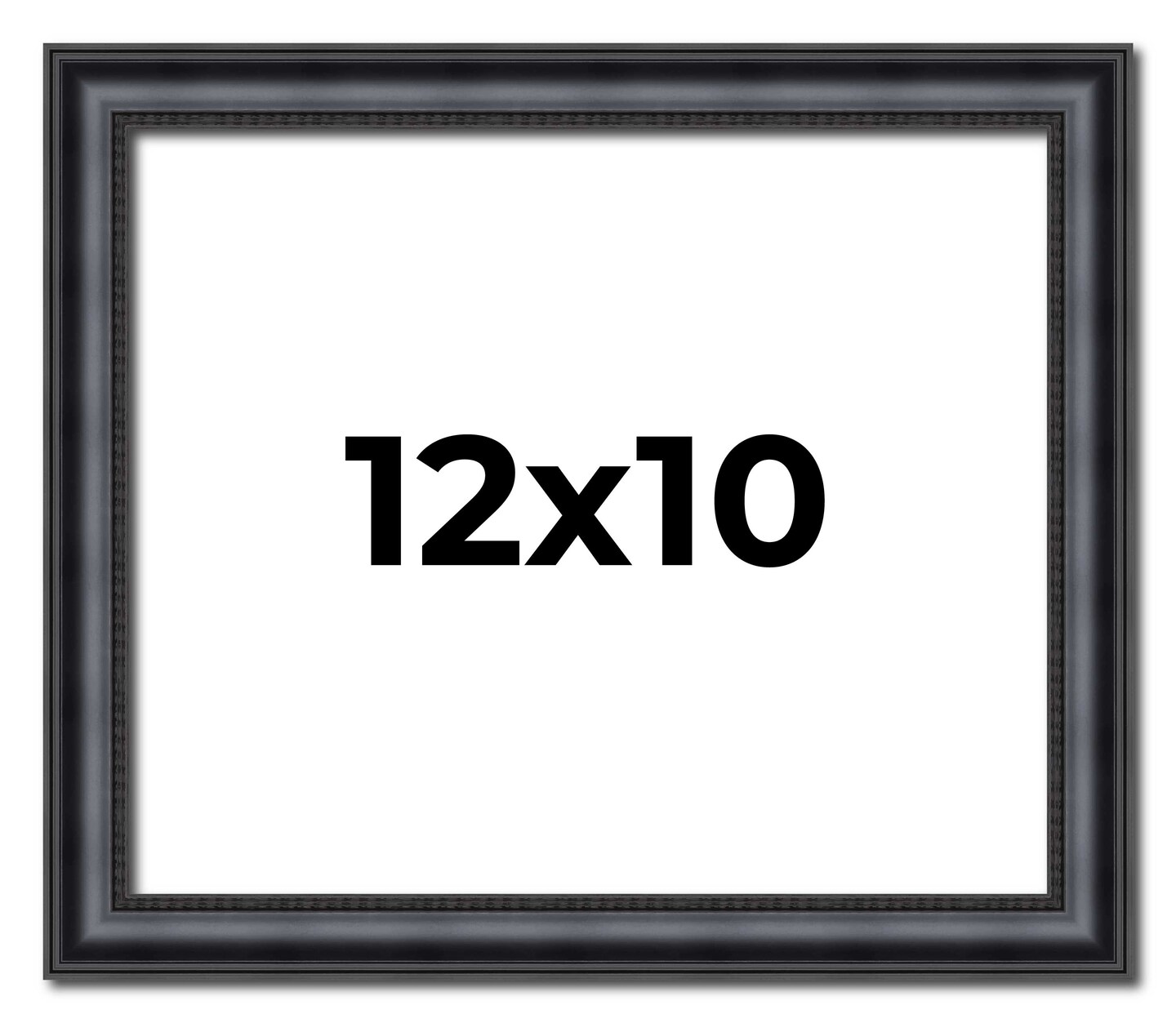Photo Size Linear Black Picture Frame - UV Acrylic, Foam Board Backing, Hanging Hardware