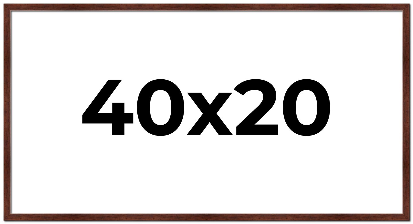 Panoramic Classic Modern Brown Frame - UV Acrylic, Foam Board Backing, Hanging Hardware