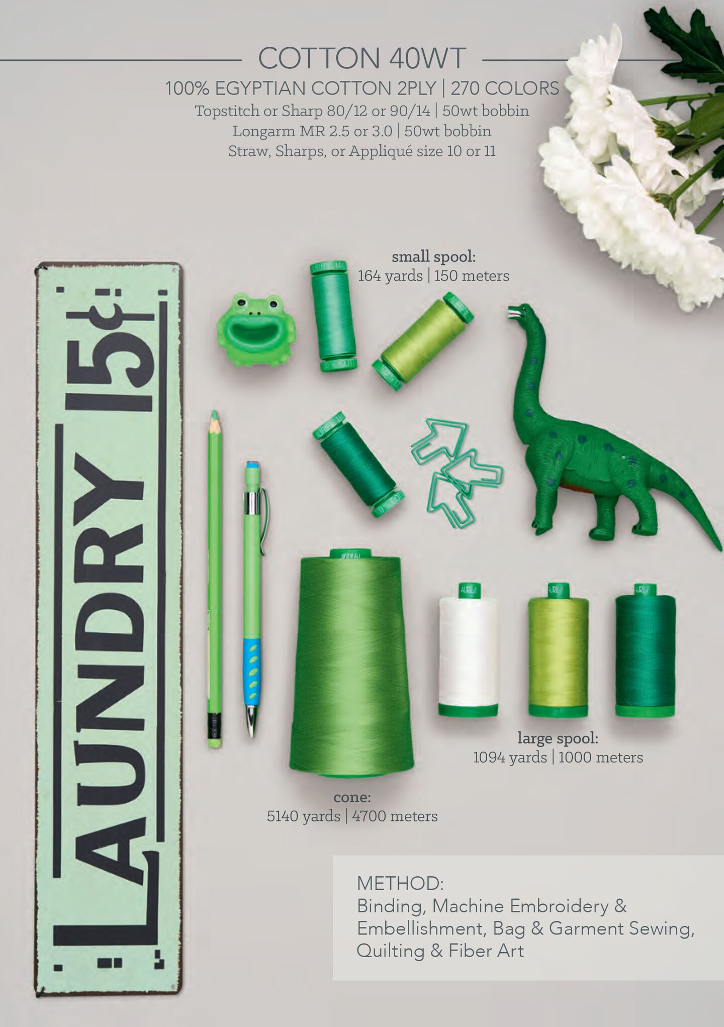 Loden Green (2840) | 40wt Small Spool (150M / 164Y) | Aurifil Thread