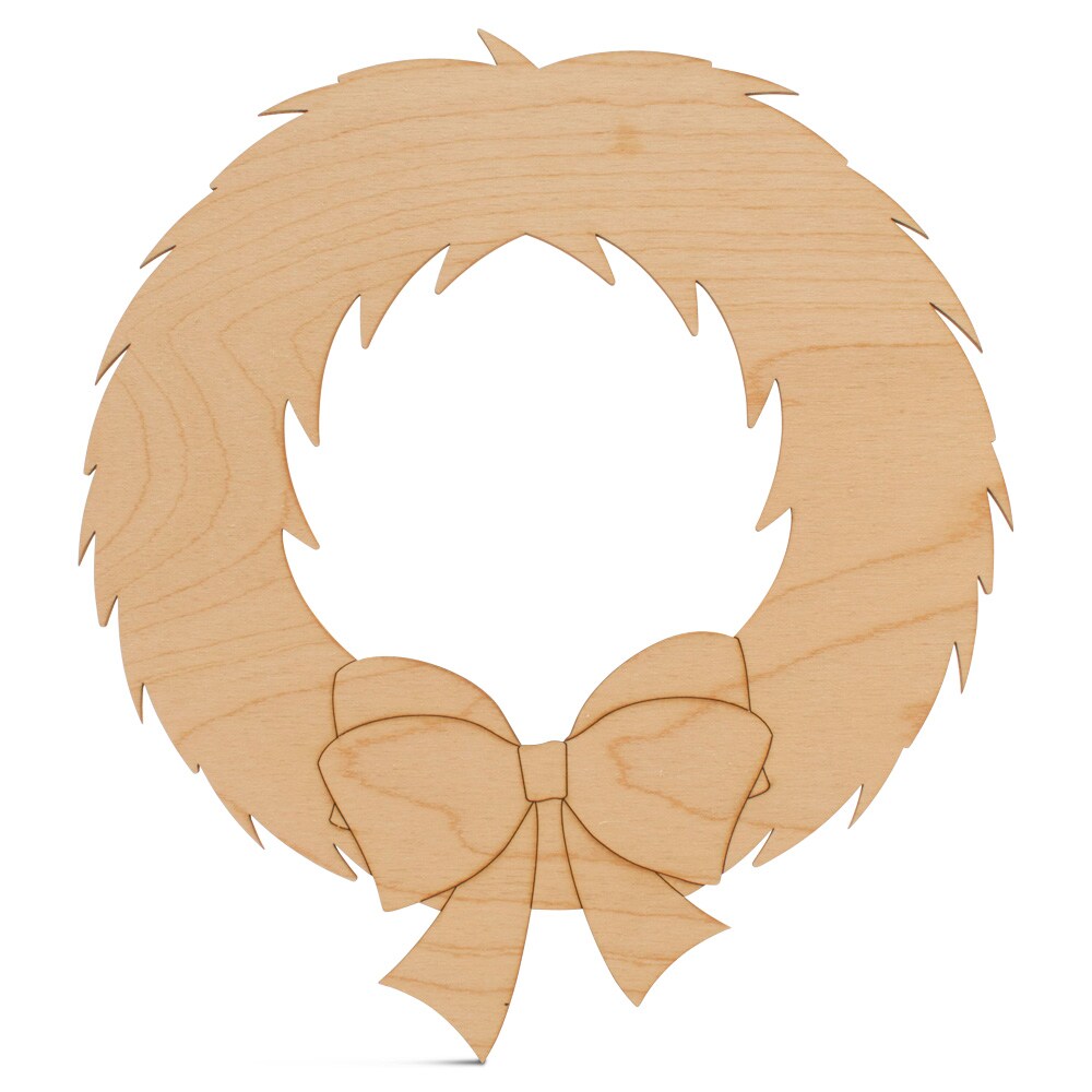 Christmas Wood Wreath Cutout, From 6"- 22", Craft/Decor| Woodpeckers