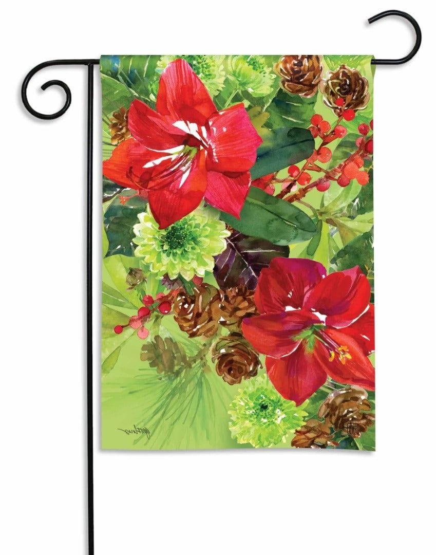 Christmas Amaryllis Bouquet Garden 2 Sided Gail Flores