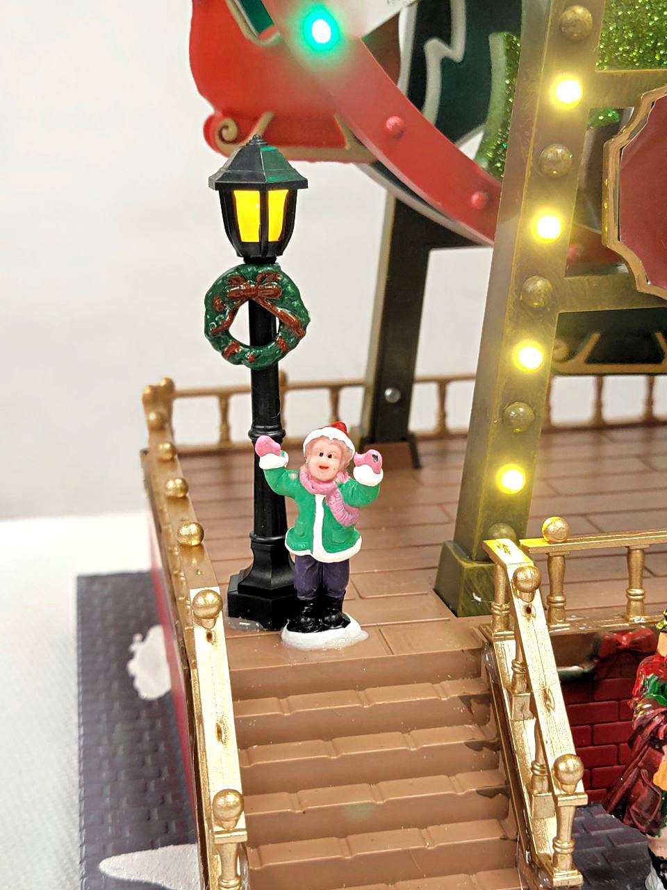 Santa&#x27;s Carousel Christmas Miniature. Ferry Wheel Christmas Village. Jack Frost Christmas Carousel
