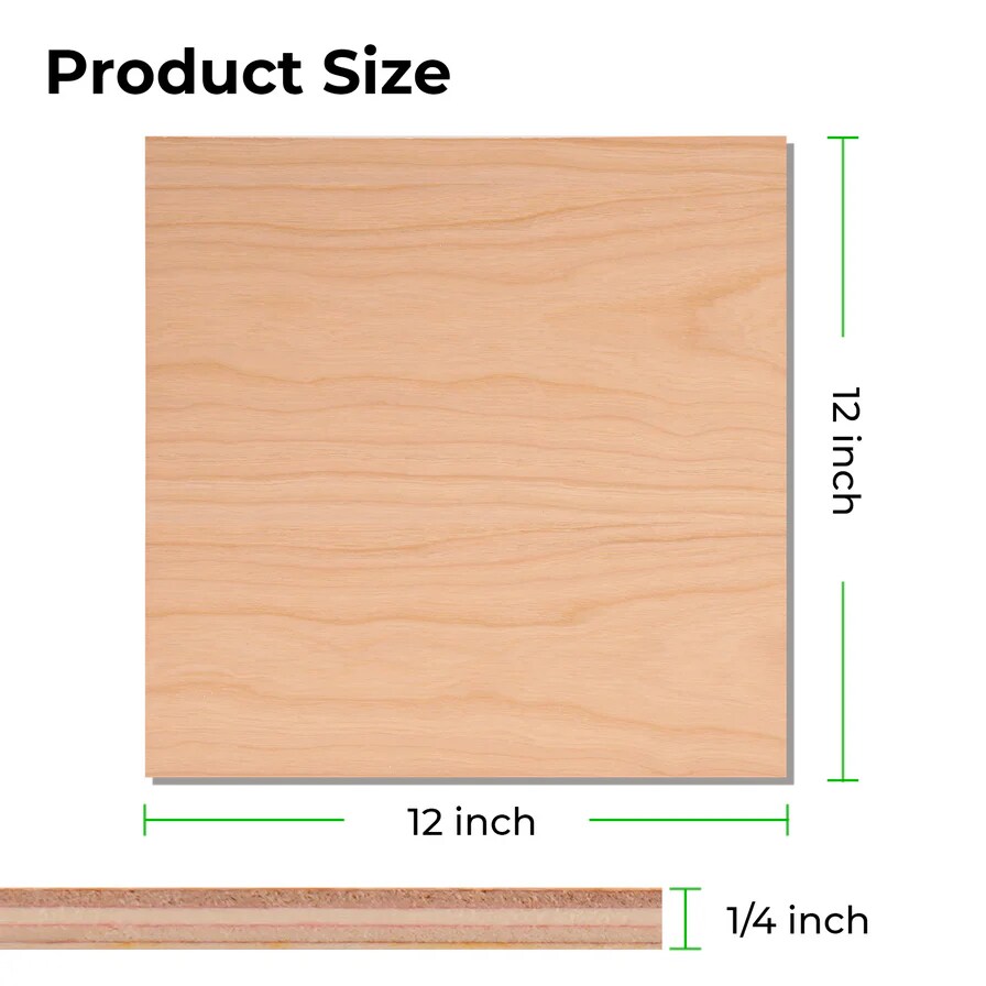 3mm Cherry Plywood 12*12inch 30pcs