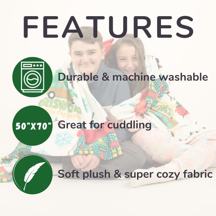Collectibles National Lampoon&#x27;s Christmas Vacation Movie Holiday Bedding Super Soft Cozy Throw, 50 in x 70 in, (Officially Licensed Product)
