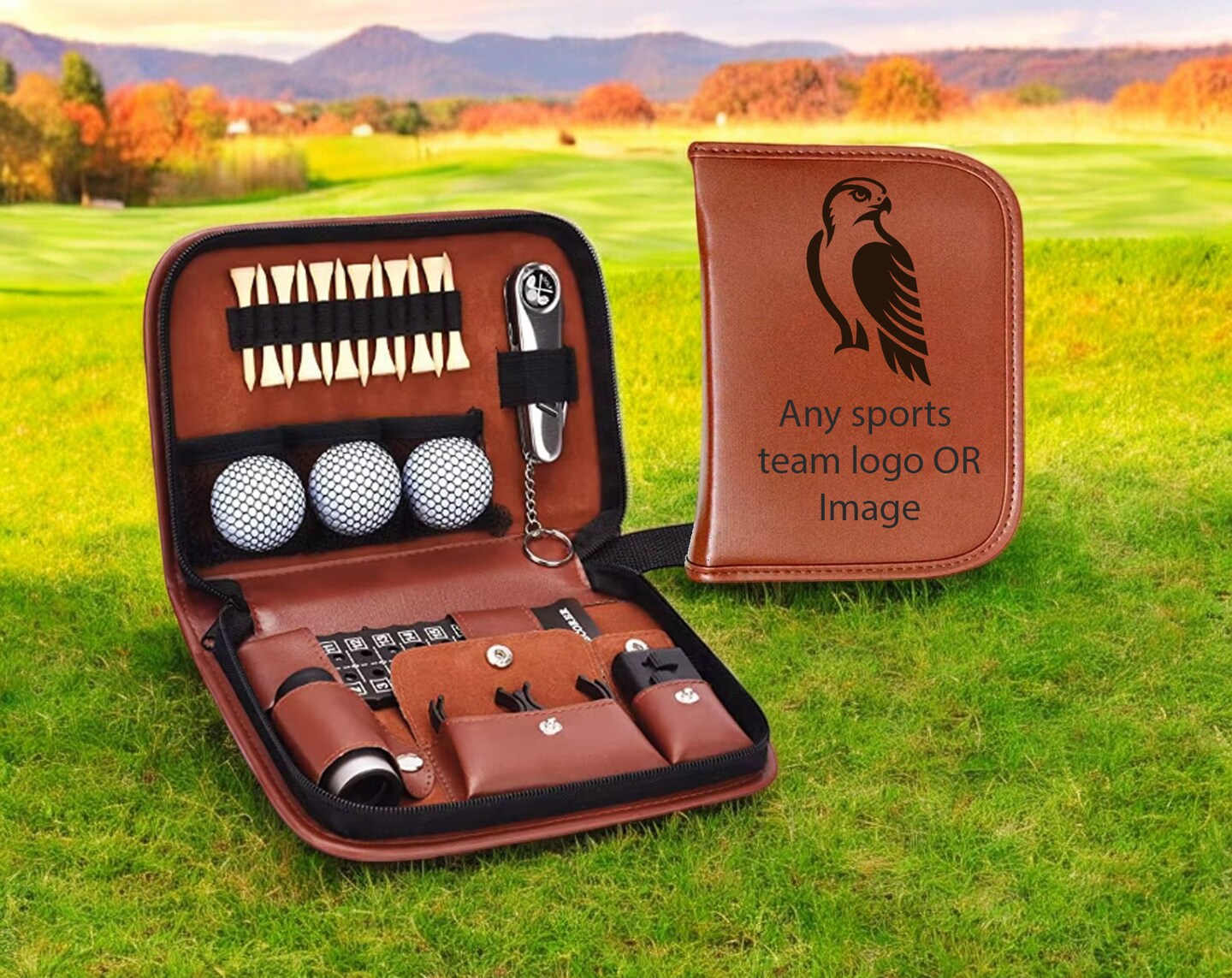 Personalized Leather Golf Tool Kit Set for Men and Women - Gift