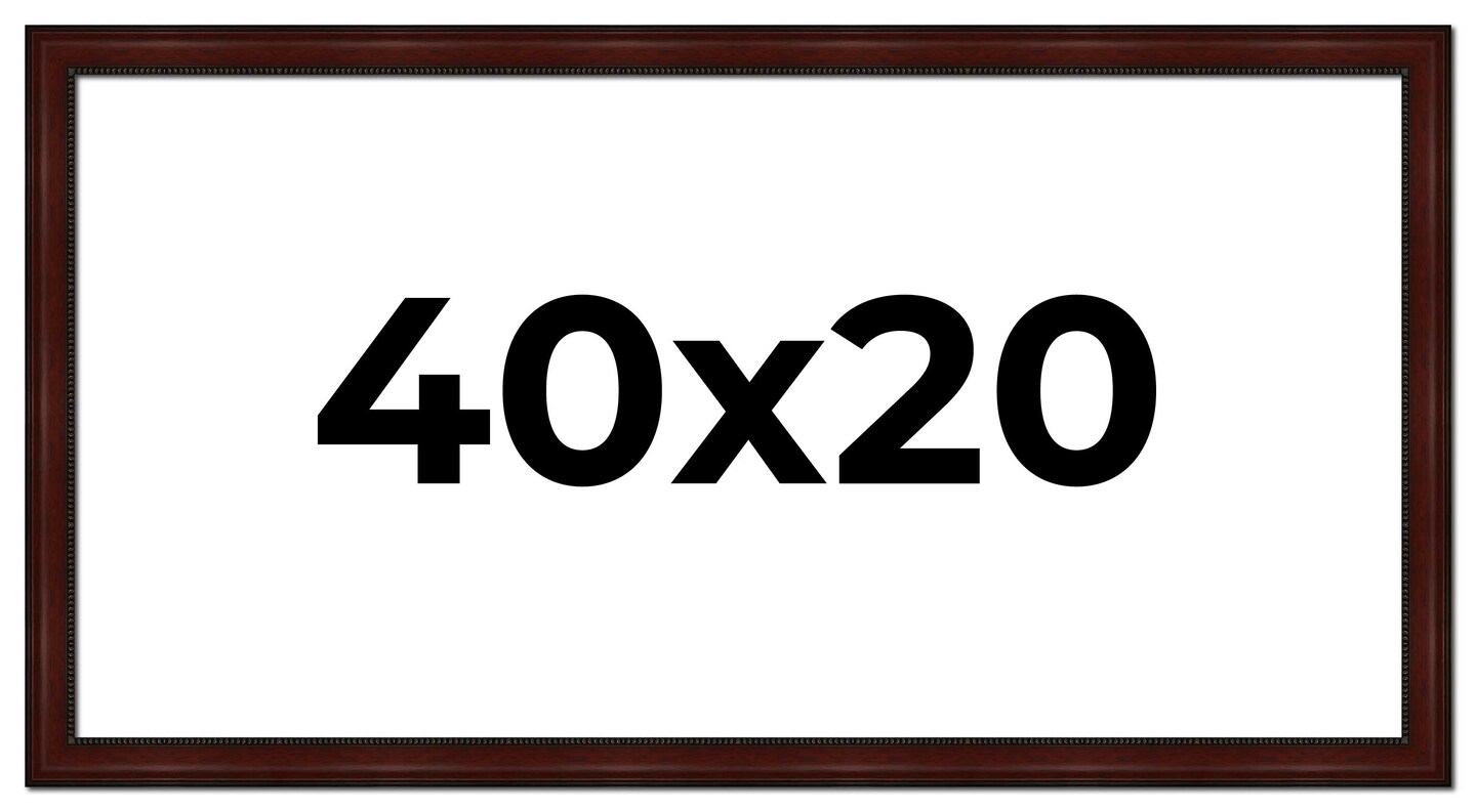 Panoramic Distressed Brown Picture Frame - UV Acrylic, Foam Board Backing, Hanging Hardware