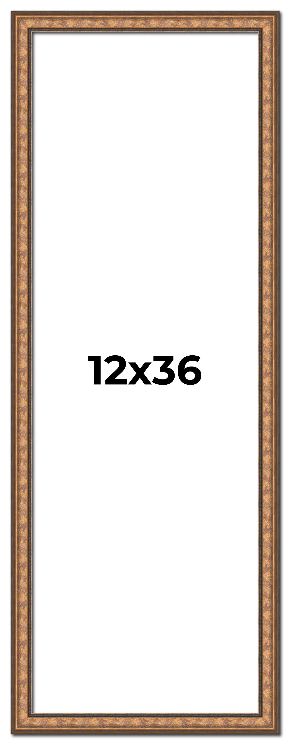 Panoramic Slim Profile Gold Picture Frame - UV Acrylic, Foam Board Backing, Hanging Hardware