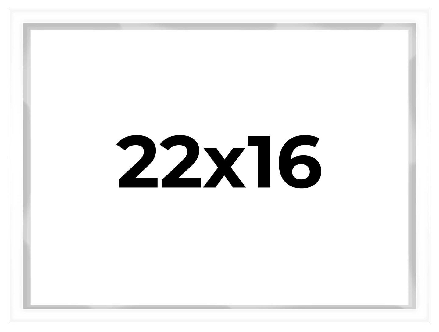 22x16 Shadow Box 3/4" Depth White Picture Frame - UV Acrylic, Backing, Hanging Hardware