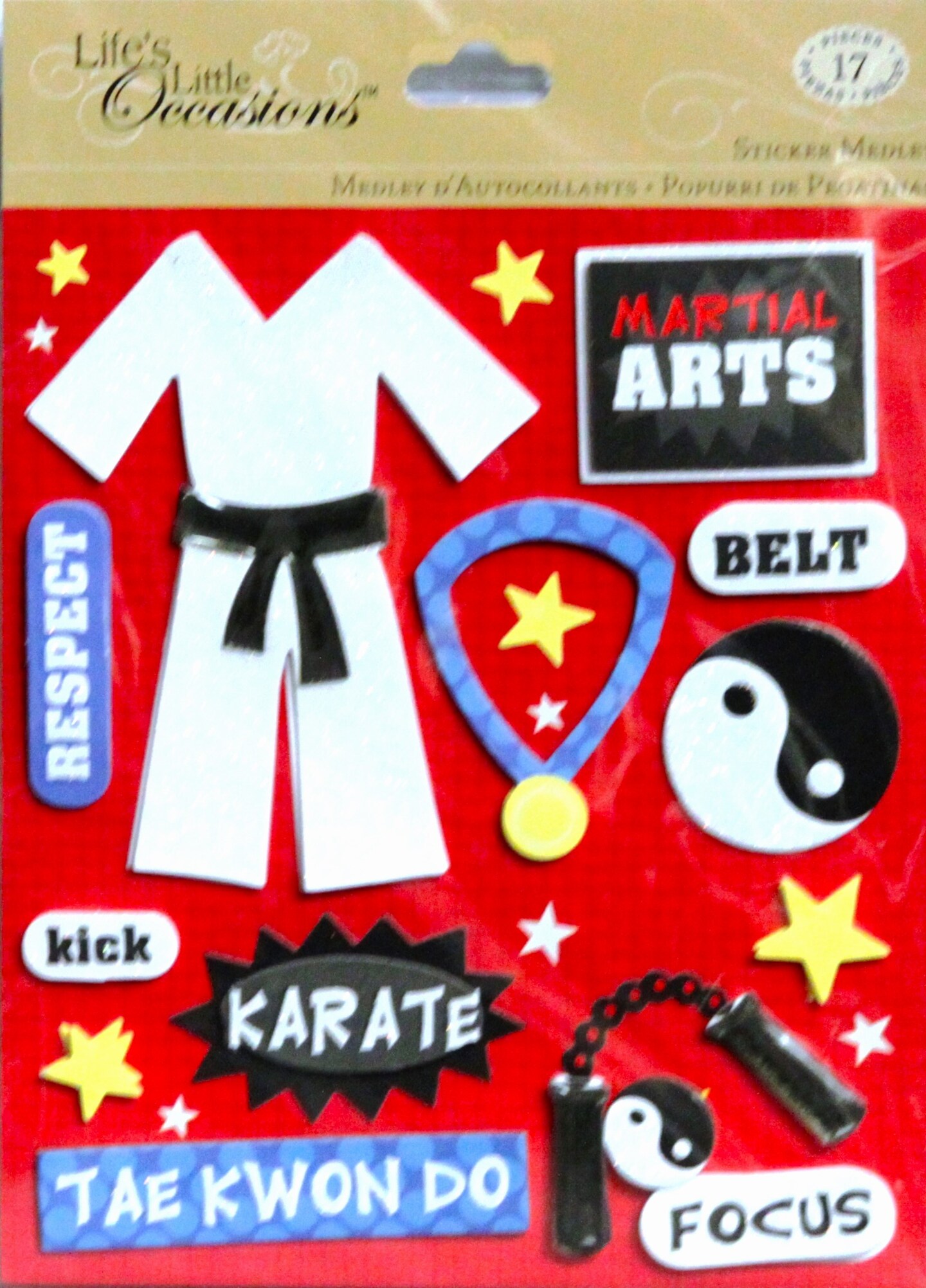 K &#x26; Company Life&#x27;s Little Occasions Martial Arts Dimensional Sticker Medley