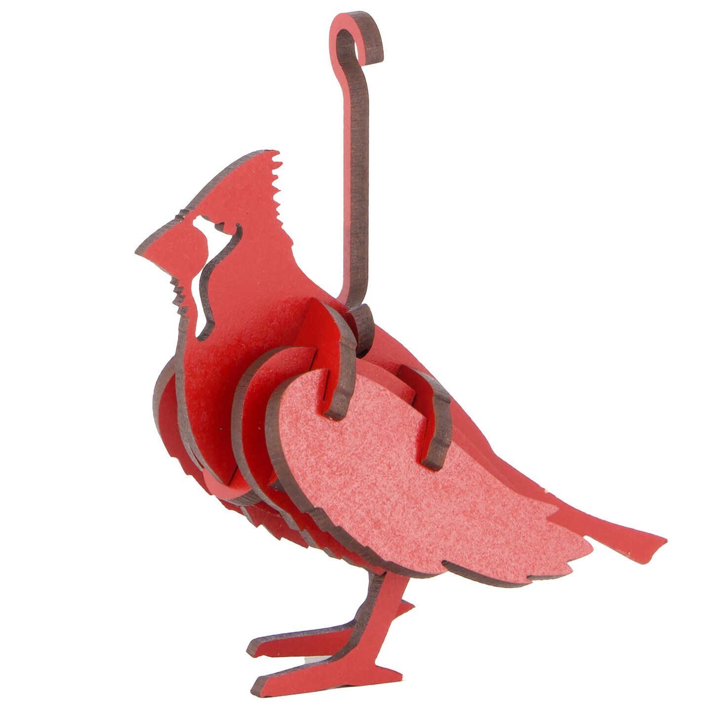 Little &#x26; Wood: Woodlet: Small - Cardinal - Red, 3D Wooden Kit-Set, Bird Puzzle, Easy Assembly, Pop Build Fun, 100% Sustainably Sourced Wood, Ages 6+